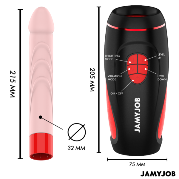 JAMYJOB - MASTURBADOR AUTOMÃTICO BASE PYSTON COM DILDO DE CONTROLE REMOTO - Imagen 5
