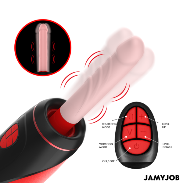 JAMYJOB - MASTURBADOR AUTOMÃTICO BASE PYSTON COM DILDO DE CONTROLE REMOTO - Imagen 6
