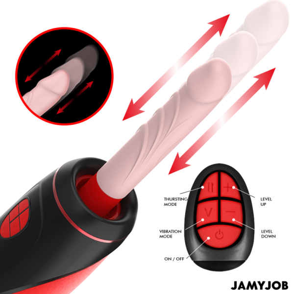 JAMYJOB - MASTURBADOR AUTOMÃTICO BASE PYSTON COM DILDO DE CONTROLE REMOTO - Imagen 2