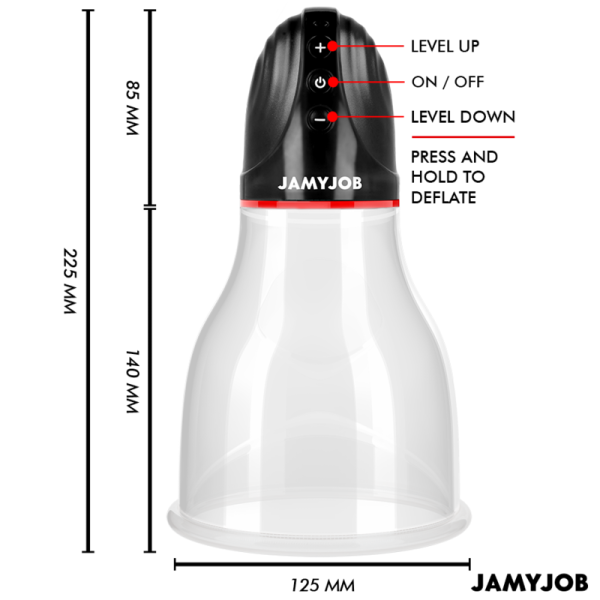 JAMYJOB - XPAND LITE BOMBA DE TESTE AUTOMÃTICA 3 NÃVEIS DE SUCÃÃO CINZA - Imagen 3