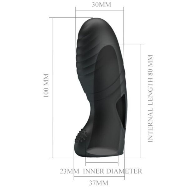 PRETTY LOVE - VIBRADOR DE DEDO DE SILICONE ALAN PRETO - Imagen 7