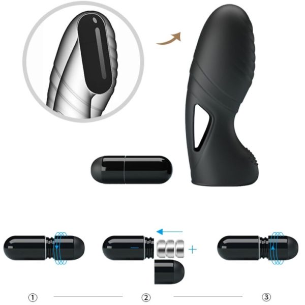 PRETTY LOVE - VIBRADOR DE DEDO DE SILICONE ALAN PRETO - Imagen 8