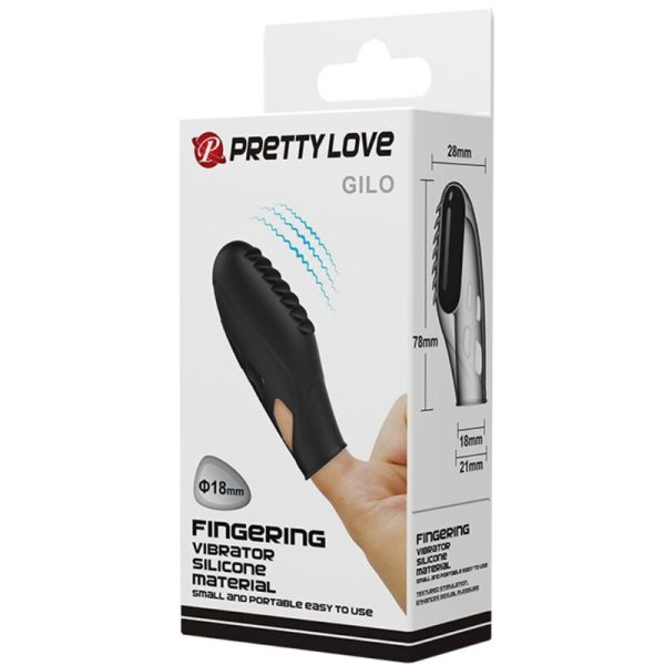 PRETTY LOVE - VIBRADOR DE DEDO DE SILICONE GILO PRETO - Imagen 8