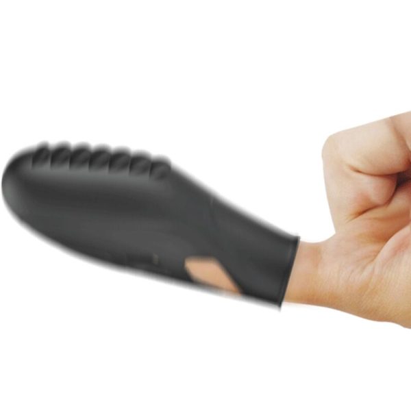 PRETTY LOVE - VIBRADOR DE DEDO DE SILICONE GILO PRETO - Imagen 3