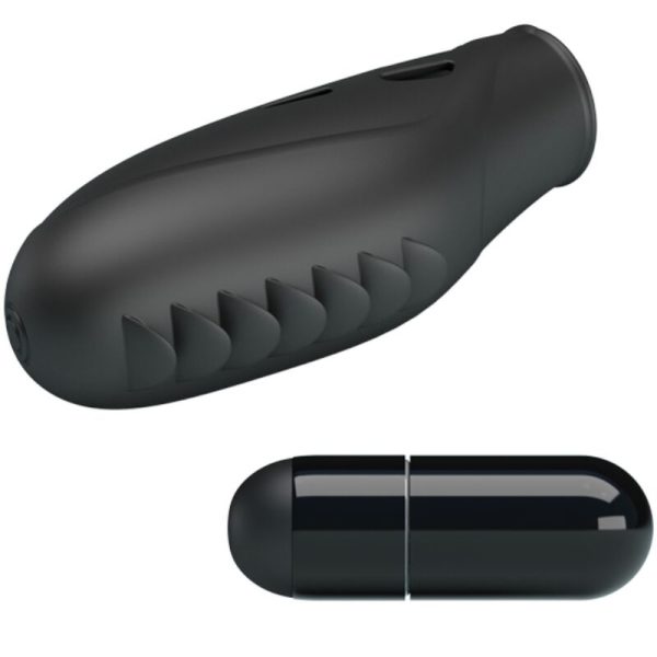 PRETTY LOVE - VIBRADOR DE DEDO DE SILICONE GILO PRETO - Imagen 4