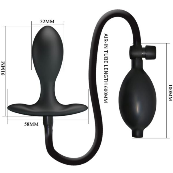 PRETTY LOVE - PLUG ANAL INFLÃVEL PRETO - Imagen 6