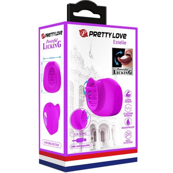 PRETTY LOVE - ESTELLE TONGUE CLITORIS STIMULATOR 12 VIBRAÃÃES ROXO - Imagen 6