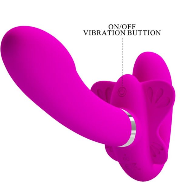 PRETTY LOVE - VIBRADOR VALERIE DOUBLE STRAP-ON 12 VIBRAÃÃES ROXO - Imagen 6
