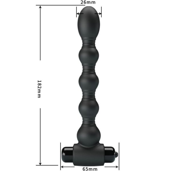 PRETTY LOVE - LYNN SILICONE ANAL PLUG 10 VIBRAÃÃES PRETO - Imagen 3