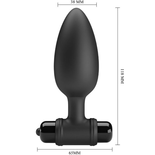 PRETTY LOVE - VIBRA BUTT PLUG 2 ANAL PLUG 10 VIBRAÃÃES PRETO - Imagen 3