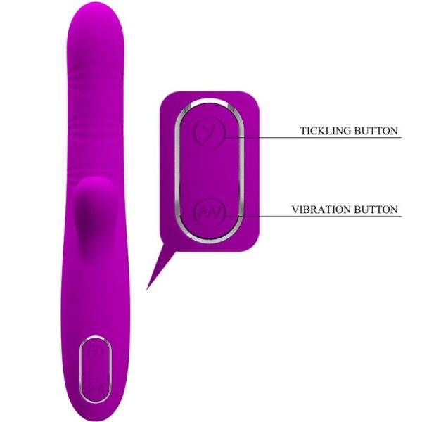 PRETTY LOVE - ANGELIQUE MULTIFUNÃÃES VIBRADOR + ESTIMULADOR DE CLITÃRIS ROXO - Imagen 4