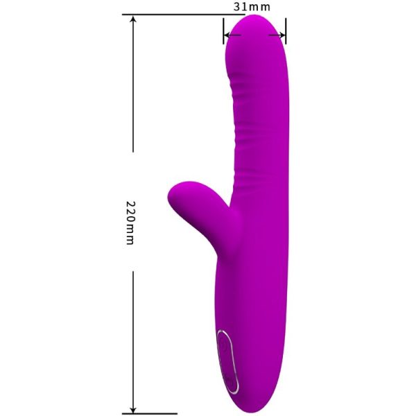 PRETTY LOVE - ANGELIQUE MULTIFUNÃÃES VIBRADOR + ESTIMULADOR DE CLITÃRIS ROXO - Imagen 3