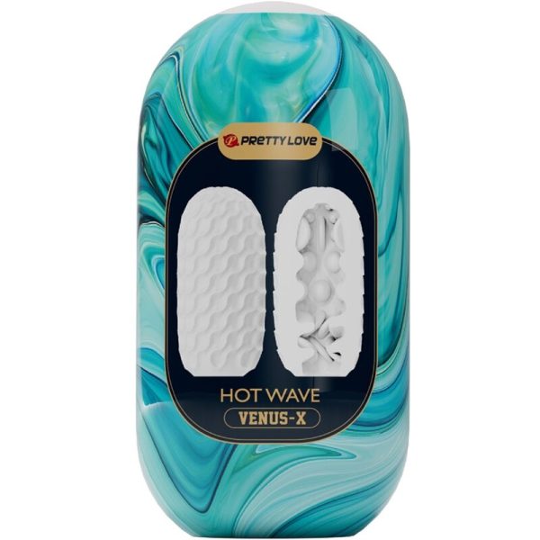 PRETTY LOVE - MASTURBADOR MASCULINO HOT WAVE SILICONE BRANCO - Imagen 4