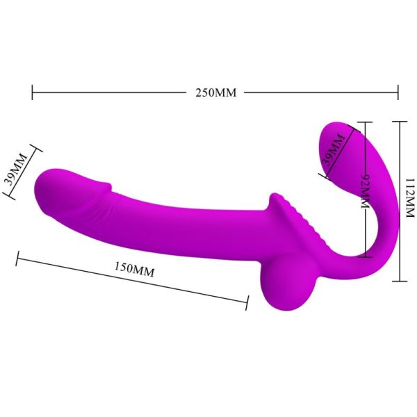 PRETTY LOVE - ESTIMULADOR KELPIE DOUBLE STRAP-ON ROXO - Imagen 4