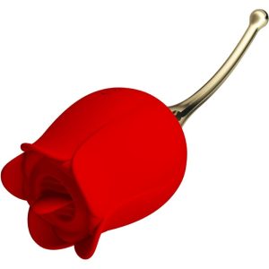 PRETTY LOVE - ESTIMULADOR DE CLITÃRIS ROSE LOVER 12 VIBRAÃÃES VERMELHO