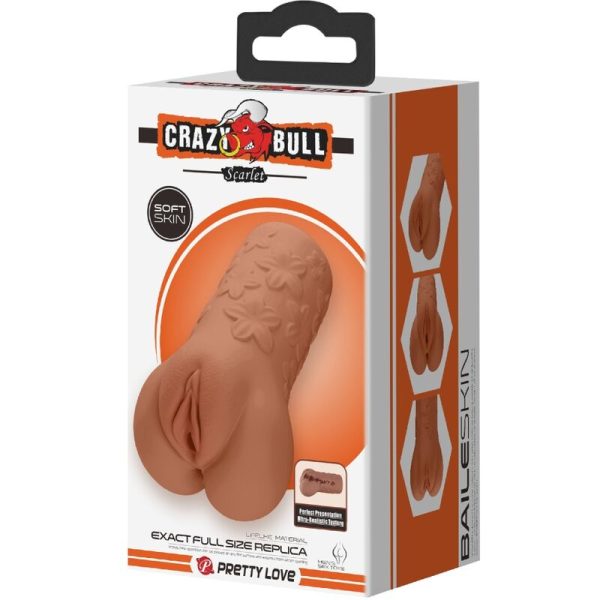CRAZY BULL - DESIGN DE VAGINA E ÃNUS ESCARLATE COM FLORES CARNE - Imagen 6