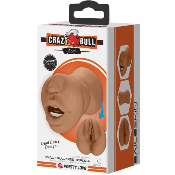 CRAZY BULL - ZOEY MASTURBADOR DUPLO BOCA E VAGINA CARNE - Imagen 6