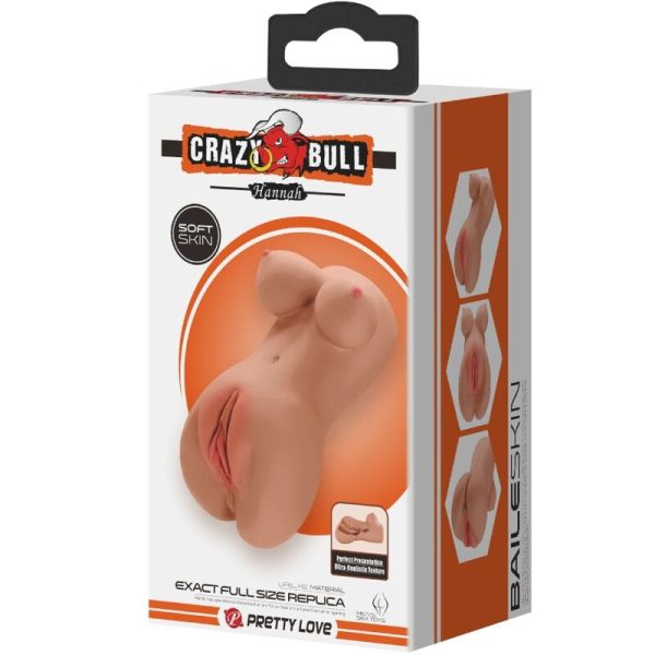 CRAZY BULL - HANNAH MASTURBADOR DUPLO VAGINA E ÃNUS MULATO REALISTA - Imagen 5