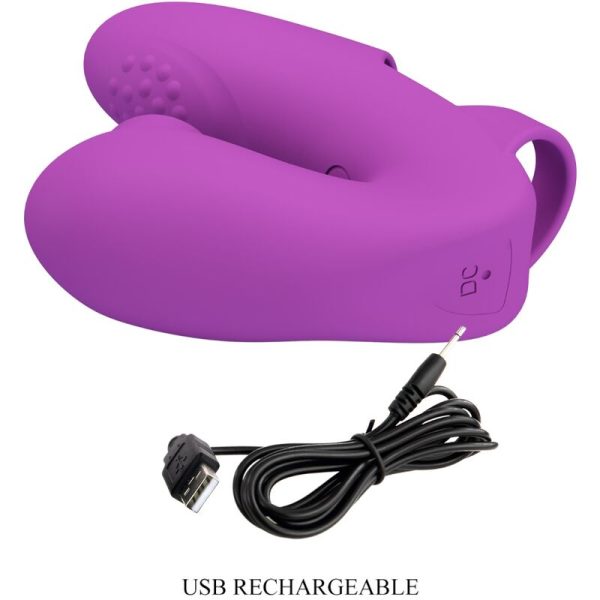 PRETTY LOVE - VIBRADOR DE DEDO ATHENA COM ESTIMULADOR DE CLITÃRIS ROXO - Imagen 6