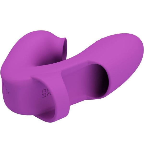 PRETTY LOVE - VIBRADOR DE DEDO ATHENA COM ESTIMULADOR DE CLITÃRIS ROXO - Imagen 3