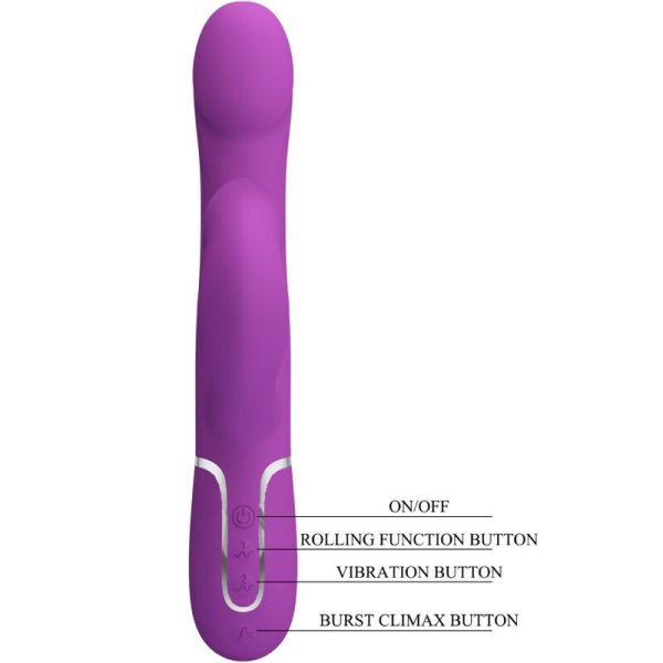 PRETTY LOVE - VIBRADOR E ESTIMULADOR MULTIFUNCIONAL 4 EM 1 ROXO - Imagen 4