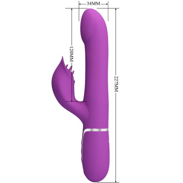 PRETTY LOVE - VIBRADOR E ESTIMULADOR MULTIFUNCIONAL 4 EM 1 ROXO - Imagen 5