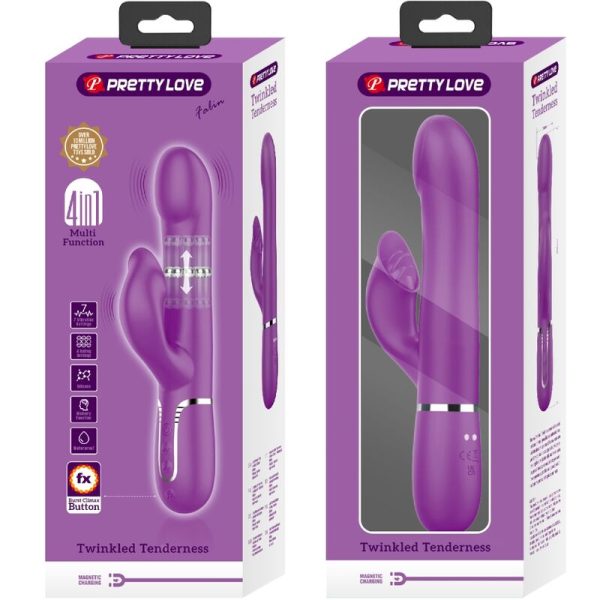 PRETTY LOVE - VIBRADOR E ESTIMULADOR MULTIFUNCIONAL 4 EM 1 ROXO - Imagen 6