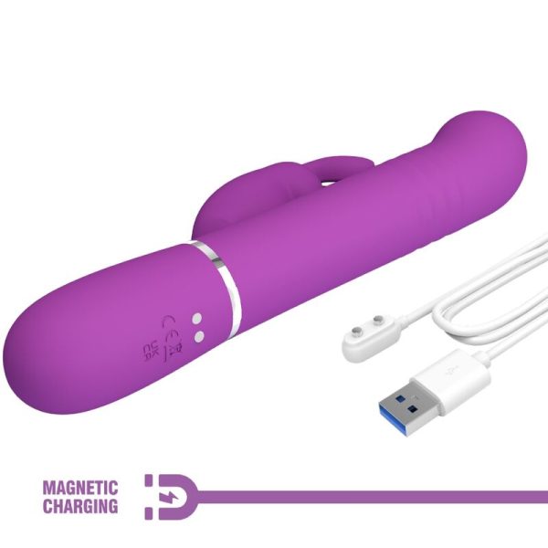 PRETTY LOVE - COALE 4 EM 1 MULTIFUNCIONAL COELHO VIBRADOR ROXO - Imagen 7