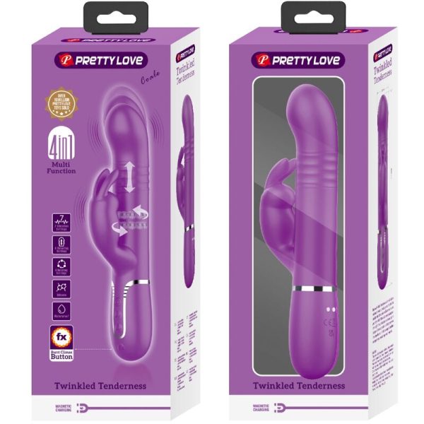 PRETTY LOVE - COALE 4 EM 1 MULTIFUNCIONAL COELHO VIBRADOR ROXO - Imagen 8