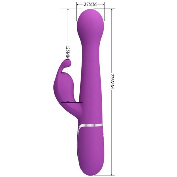 PRETTY LOVE - DEJON 3 EM 1 MULTIFUNCIONAL RABBIT VIBRADOR ROXO - Imagen 5