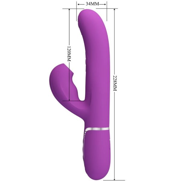 PRETTY LOVE - PERLITA 3 EM 1 MULTIFUNCIONAL COELHO VIBRADOR ROXO - Imagen 5