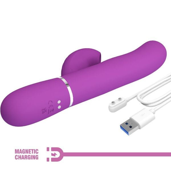 PRETTY LOVE - PERLITA 3 EM 1 MULTIFUNCIONAL COELHO VIBRADOR ROXO - Imagen 7