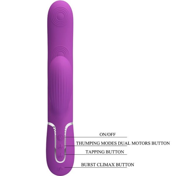 PRETTY LOVE - PERLITA 3 EM 1 MULTIFUNCIONAL COELHO VIBRADOR ROXO - Imagen 6