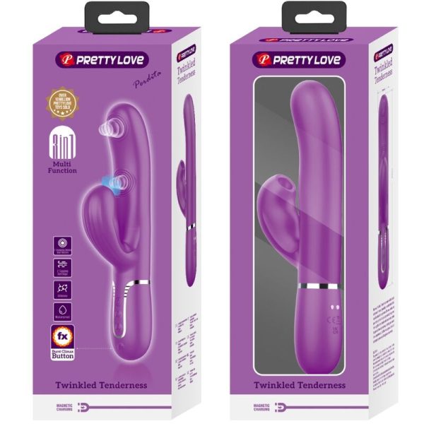 PRETTY LOVE - PERLITA 3 EM 1 MULTIFUNCIONAL COELHO VIBRADOR ROXO - Imagen 8