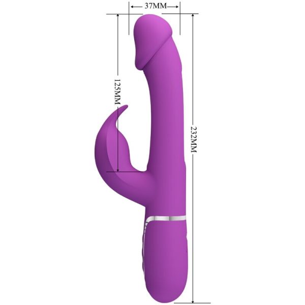 PRETTY LOVE - KAMPAS 3 EM 1 MULTIFUNCIONAL COELHO VIBRADOR ROXO - Imagen 5