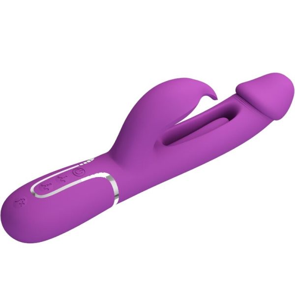 PRETTY LOVE - KAMPAS 3 EM 1 MULTIFUNCIONAL COELHO VIBRADOR ROXO - Imagen 3