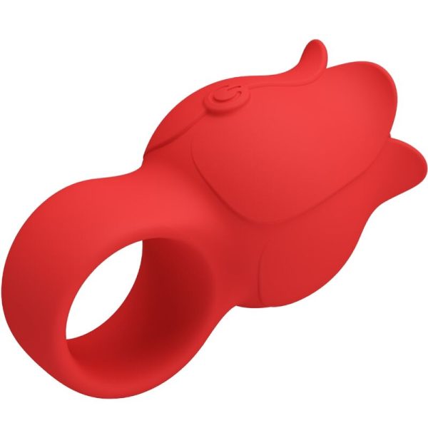 PRETTY LOVE - VIBRADOR DE DEDO EM FORMA DE JAE ROSE 10 VIBRAÃÃES VERMELHO - Imagen 3