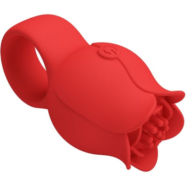 PRETTY LOVE - VIBRADOR DE DEDO EM FORMA DE JAE ROSE 10 VIBRAÃÃES VERMELHO - Imagen 4