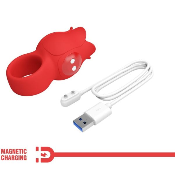 PRETTY LOVE - VIBRADOR DE DEDO EM FORMA DE JAE ROSE 10 VIBRAÃÃES VERMELHO - Imagen 8