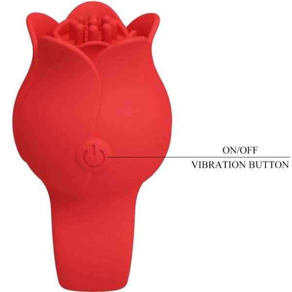 PRETTY LOVE - VIBRADOR DE DEDO EM FORMA DE JAE ROSE 10 VIBRAÃÃES VERMELHO - Imagen 7
