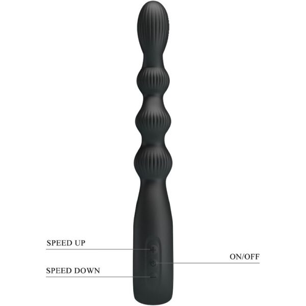 PRETTY LOVE - FEDERER VIBRADOR ANAL 12 VIBRAÃÃES PRETO - Imagen 5