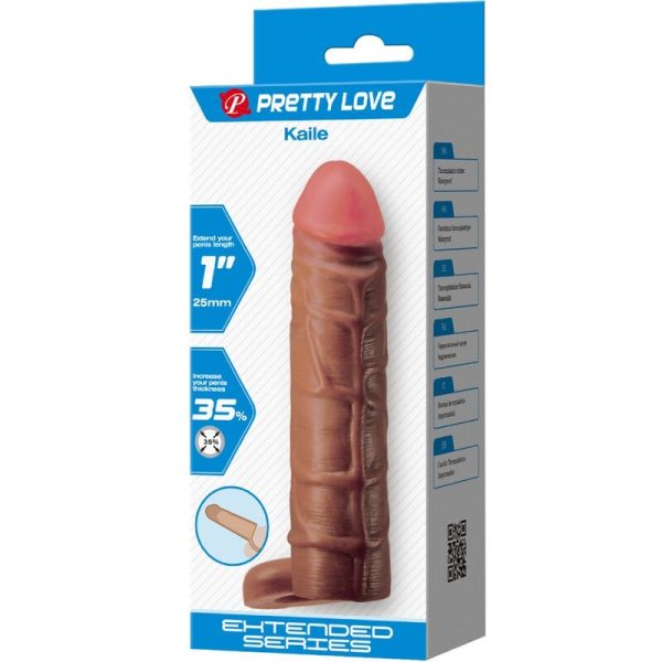 PRETTY LOVE - MANGA PENIS KAILE COM EXTENSÃO DE 2,5 CM MULATO - Imagen 7
