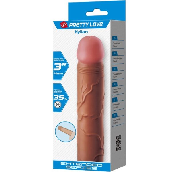 PRETTY LOVE - MANGA PENIS KYLIAN COM EXTENSÃO DE 7,6 CM MULATO - Imagen 7
