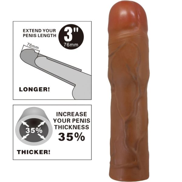 PRETTY LOVE - MANGA PENIS KYLIAN COM EXTENSÃO DE 7,6 CM MULATO - Imagen 6
