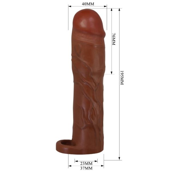 PRETTY LOVE - MANGA PENIS GERD COM EXTENSÃO DE 7,6 CM MULATO - Imagen 6