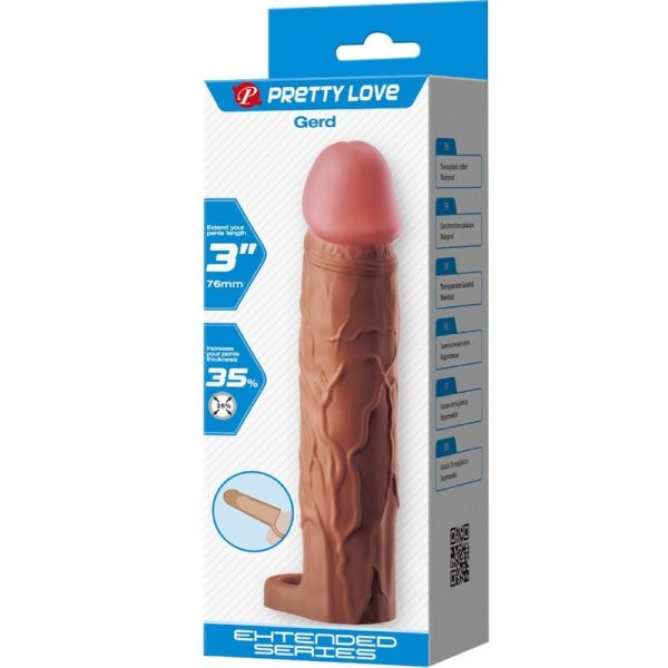 PRETTY LOVE - MANGA PENIS GERD COM EXTENSÃO DE 7,6 CM MULATO - Imagen 8