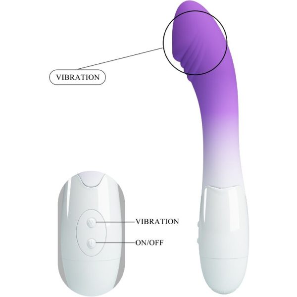 PRETTY LOVE - VIBRADOR ELEMENTAL PONTO G 30 VIBRAÃÃES ROXO - Imagen 4