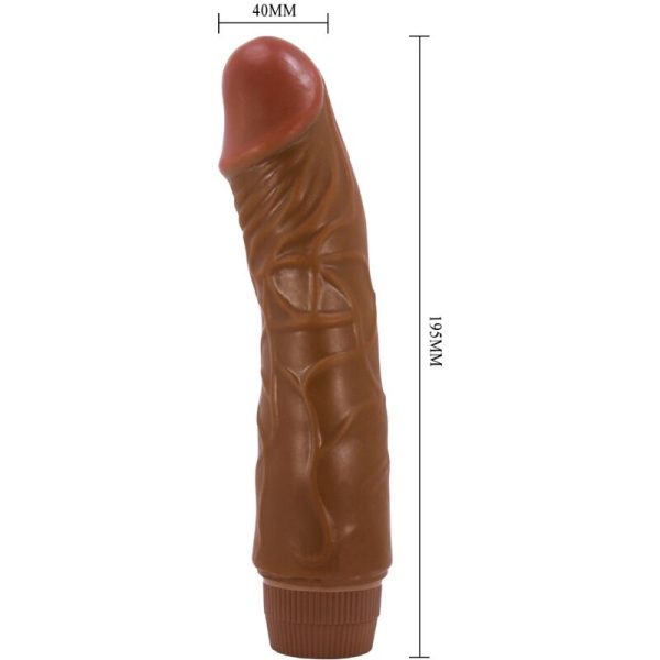 BAILE - JEFF VIBRADOR REALISTA 19,5 CM MULATO - Imagen 3