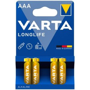 VARTA - BATERIA ALCALINA AAA DE LONGA DURAÃÃO LR03 BLISTER*4