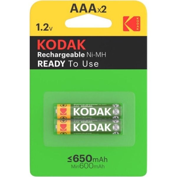 KODAK - BATERIA RECARREGÃVEL HR03 AAA 650mAh BLISTER*2